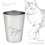 Ensemble 4 timbales 300 ml inox & leur housse . Plein air . Joli Monde