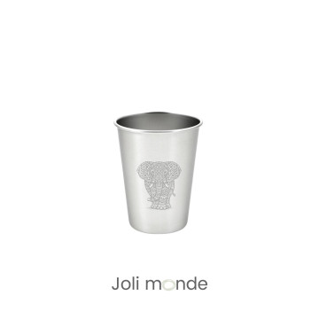 Timbale 200 ml inox . Gravure Mandala Gecko . Joli Monde