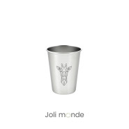 Timbale 200 ml inox . Gravure Mandala Eléphant. Joli Monde