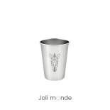 Timbale 200 ml inox . Gravure Géométric ' Girafe . Joli Monde