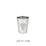 Ensemble 4 timbales 200 ml inox & leur housse . Animaux Mandala . Joli Monde