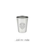 Ensemble 4 timbales 200 ml inox & leur housse . Animaux Mandala . Joli Monde