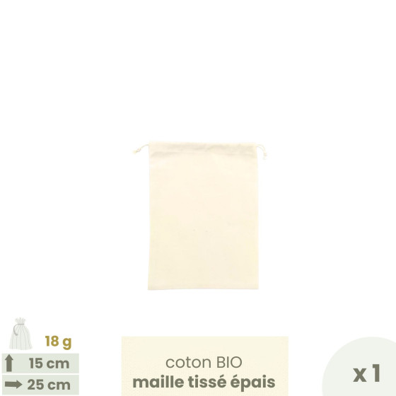 Kit 6 sacs à farines & céréales en vrac & entonnoir de remplissage