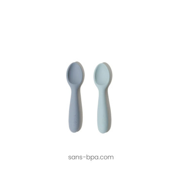 Lot 2 petites cuillères silicone tout doux