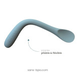 Lot 2 cuillères manche long silicone tout doux