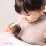 Lot 2 cuillères manche long silicone tout doux