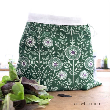 Sac à salades - GRAND - Fleurs de jardin