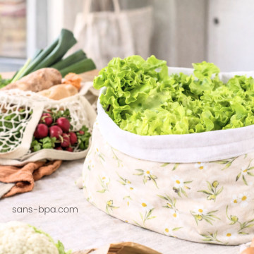 Sac à salades - GRAND - Fleurs de jardin