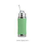Gourde inox à paille bec souple 260 ml - Moss - PURA
