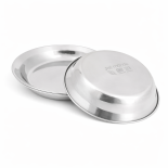 Lot 2 Assiettes inox 19 cm . Joli Monde