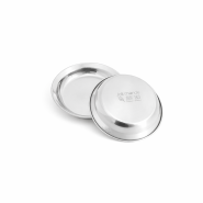 Lot 2 Assiettes inox 19 cm . Joli Monde