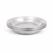 Lot 6 Assiettes inox La petite 18.5 cm . Joli Monde