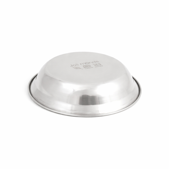 Lot 4 Assiettes inox La petite 18.5 cm . Joli Monde