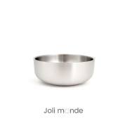 Bol large 500 ml inox double paroi diamètre 15 cm . Joli Monde