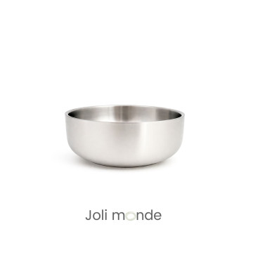 Bol large 500 ml inox double paroi diamètre 15 cm . Joli Monde