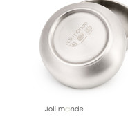 Bol large 500 ml inox double paroi diamètre 15 cm . Joli Monde