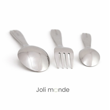 Couverts Bambin inox 3 pièces . Joli Monde