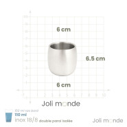 Timbale 110 ml La Rondouille inox isolé - JOLI MONDE
