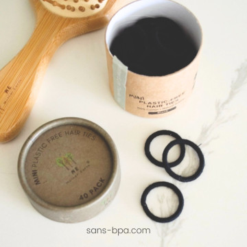 40 mini élastiques à cheveux BIO zéro plastique . diam. 2.2 cm