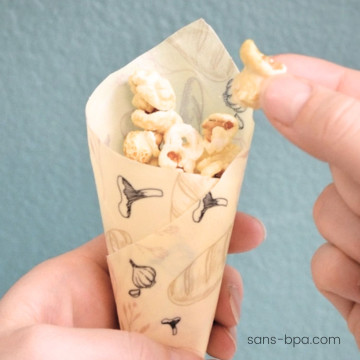 Emballage alimentaire tissu enduit réutilisable . Rouleau 1.5 m 2