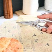 Emballage alimentaire tissu enduit réutilisable . Rouleau 1.5 m