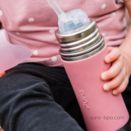 Gourde à paille inox bec souple 260 ml - Moss - PURA