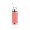 Gourde à paille inox bec souple 260 ml - Rose - PURA