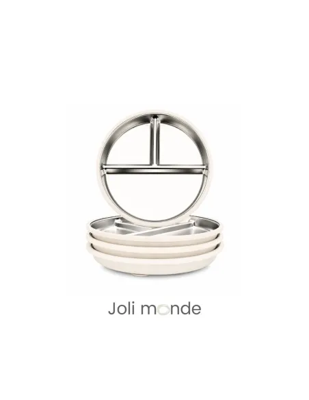 assiette inox à ventouse pour bambin et bébé