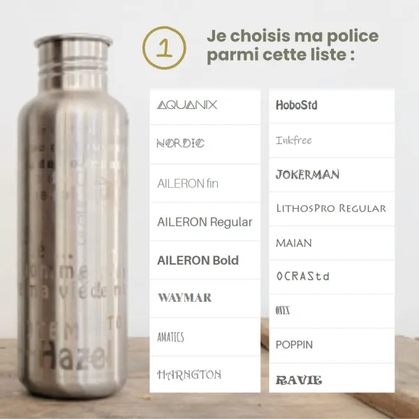 Boite inox personnalisable étanche La Retro Large - JOLI MONDE | Sans BPA