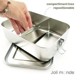 Boite à repas Bento inox XL grande contenance à compartiment JOLI MONDE | Sans BPA 2