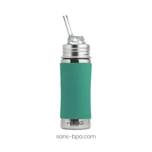 Gourde inox à paille bec souple 260 ml - MINT - PURA