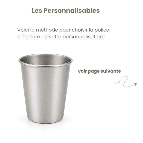 Timbale inox personnalisée prénom + motif au choix - JOLI MONDE | Sans BPA