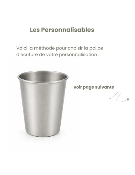Timbale inox personnalisée prénom + motif au choix - JOLI MONDE | Sans BPA