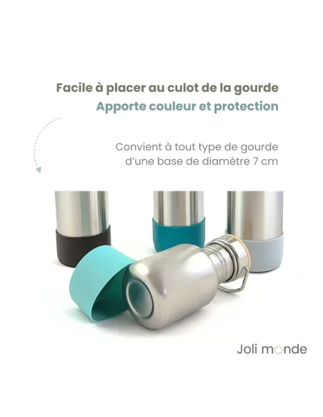 Base anti-choc pour gourde diamètre 7 cm de chez Joli Monde exclusivité sans-bpa.com