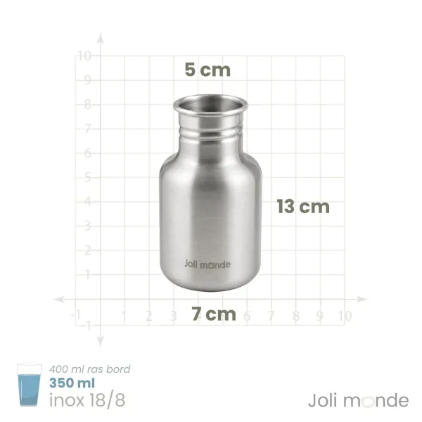 gourde enfant inox personnalisée prénom 350 ml bec sport paille Joli Monde sur sans-bpa.com