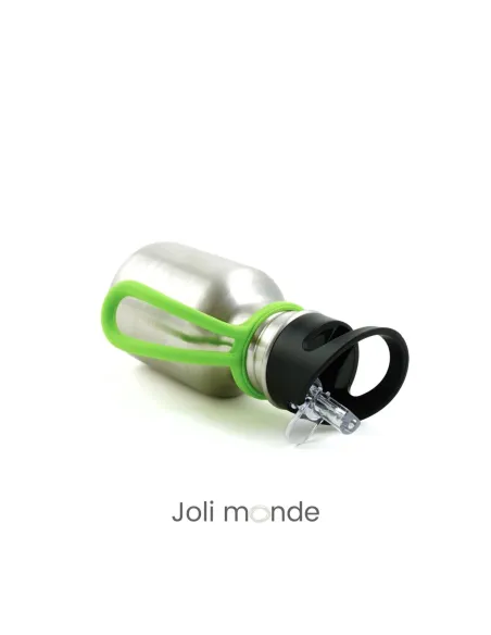 gourde enfant inox personnalisée prénom 350 ml bec sport paille Joli Monde sur sans-bpa.com