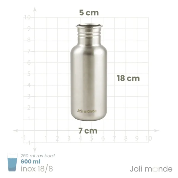 Ensemble gourde inox personnalisée et sa housse de portage ELEPHANT . Joli Monde
