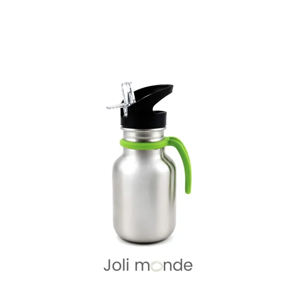 Gourde sport bouchon paille inox 18/8 simple paroi 350 ml Joli MOnde