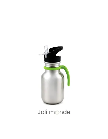 Gourde sport bouchon paille inox 18/8 simple paroi 350 ml Joli MOnde