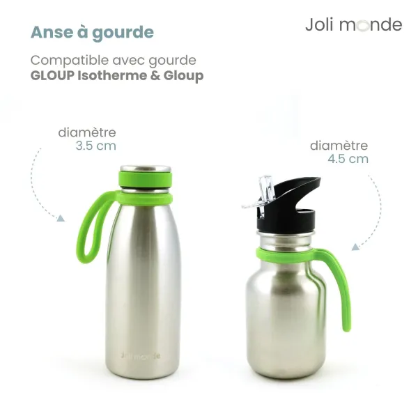 Gourde inox sport personnalisable 600 ml . JOLI MONDE| Sans BPA
