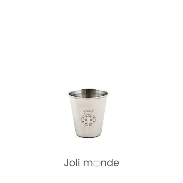 timbale inox sans plastique sans bpa pour bambin et petits enfants. Idéal crèche.