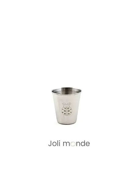 timbale inox sans plastique sans bpa pour bambin et petits enfants. Idéal crèche.