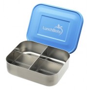 Boite inox 4 compartiments - QUAD AZUR - LUNCHBOTS