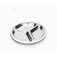 Assiette Inox à compartiments - Grand modèle - Rectangle - ONYX