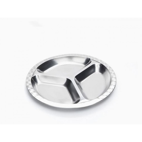 Assiette Inox à compartiments - Grand modèle - Rectangle - ONYX