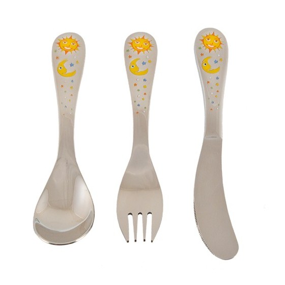 Ensemble couverts 3 pièces tout inox - SANCTUS MUNDO