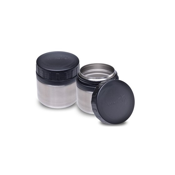 DUO P'TITS POTS - Lot 2 boites hermétiques tout inox - Black - LUNCHBOTS