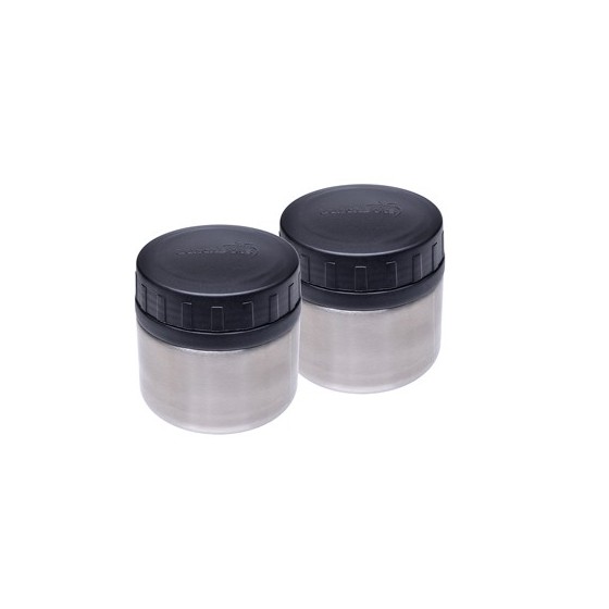 DUO P'TITS POTS - Lot 2 boites hermétiques tout inox - Black - LUNCHBOTS