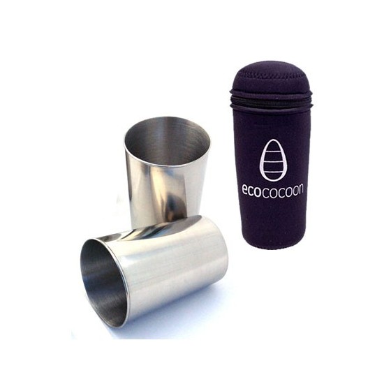 2 timbales inox dans leur étui - Ecococoon