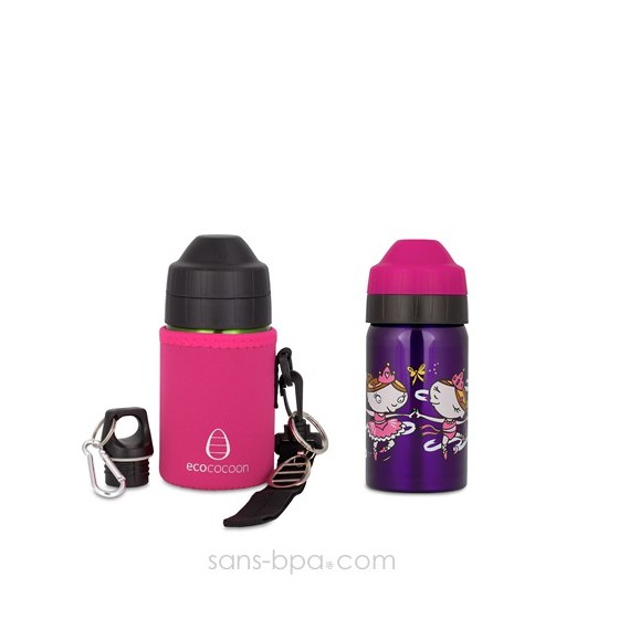 Gourde isotherme & sa housse - Ballerine - Ecococoon